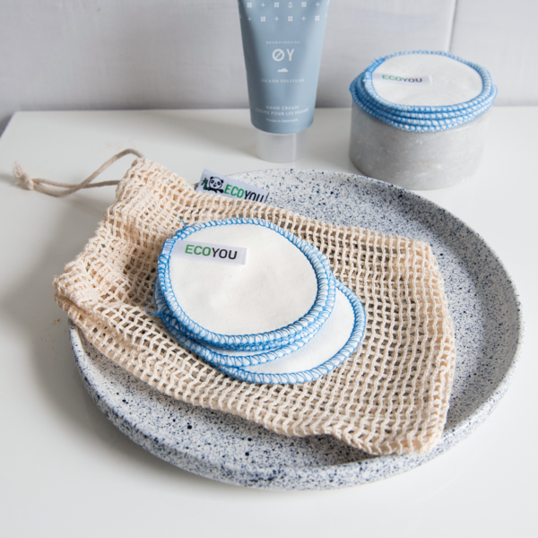 EcoYou washable make-up removal pads Blue