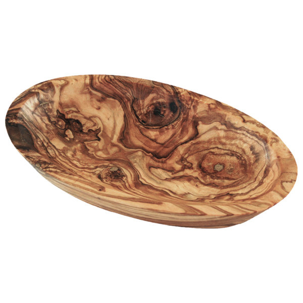 Schale aus Olivenholz, oval, 15 cm