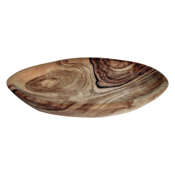 Olive wood bowl, oval, 15 cm